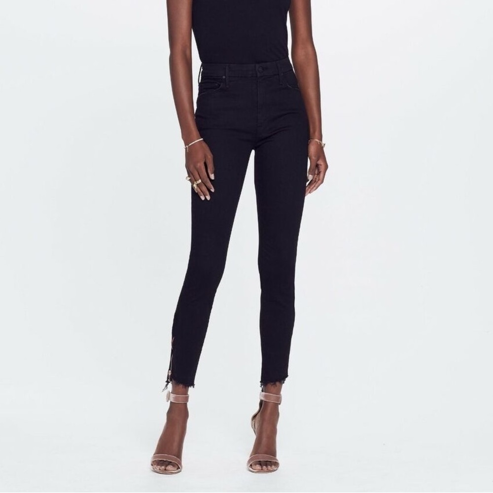 MOTHER The Stunner Double Zip Ankle Step Fray Jeans